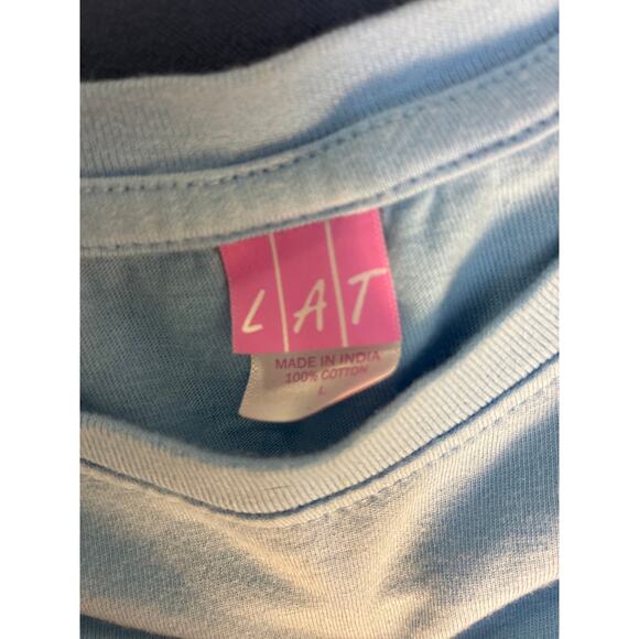 LAT Light Blue Salty Dog Long Sleeved T Shirt Size Large - Picture 3 of 6